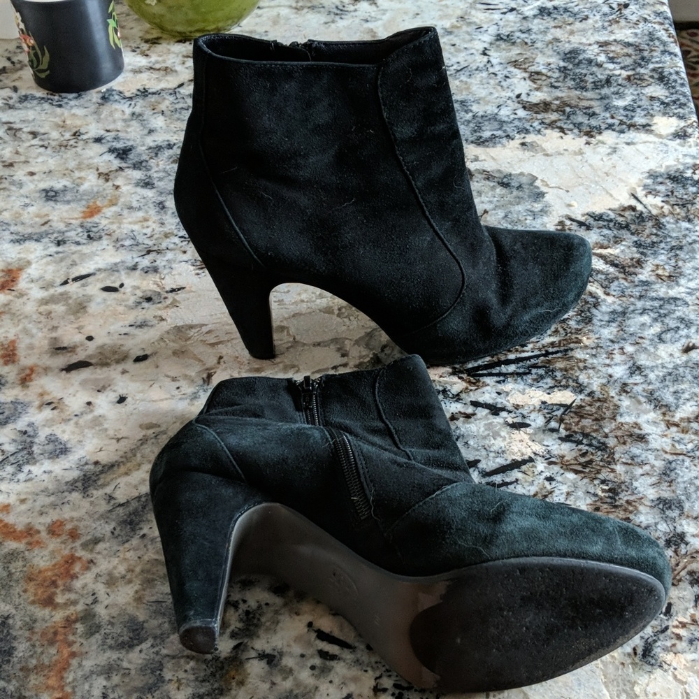 Ash suede platform booties